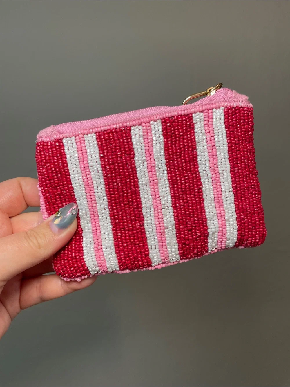 Luna & Sage Beaded Cherry Coin Pouch - NWOT